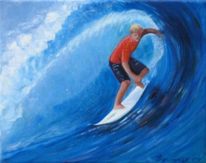 Little Surfer by Lynda Zimmer